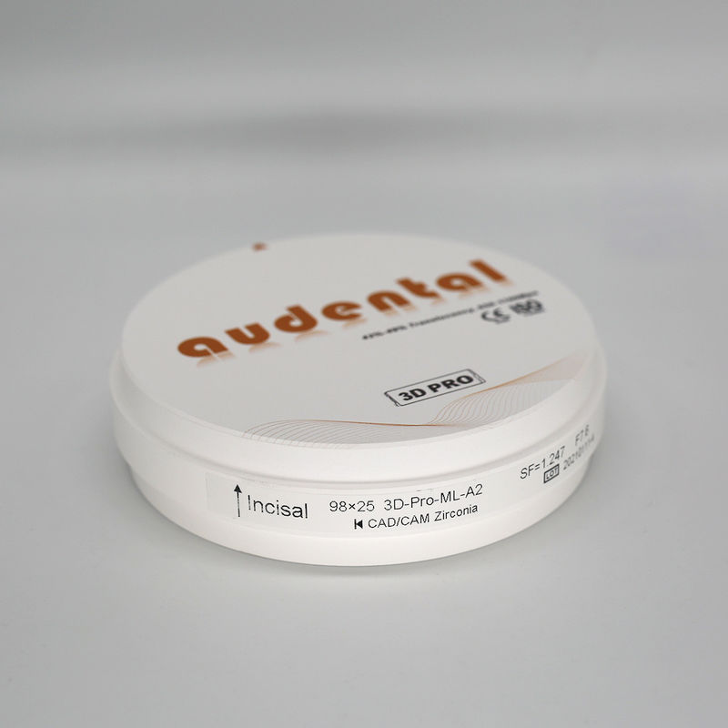 Yüksek yoğunluklu zirkonya seramik diş yoğunluğu Sinterlendikten sonra 6.0g/cm3 Radyoaktivite 0.1Bq/g