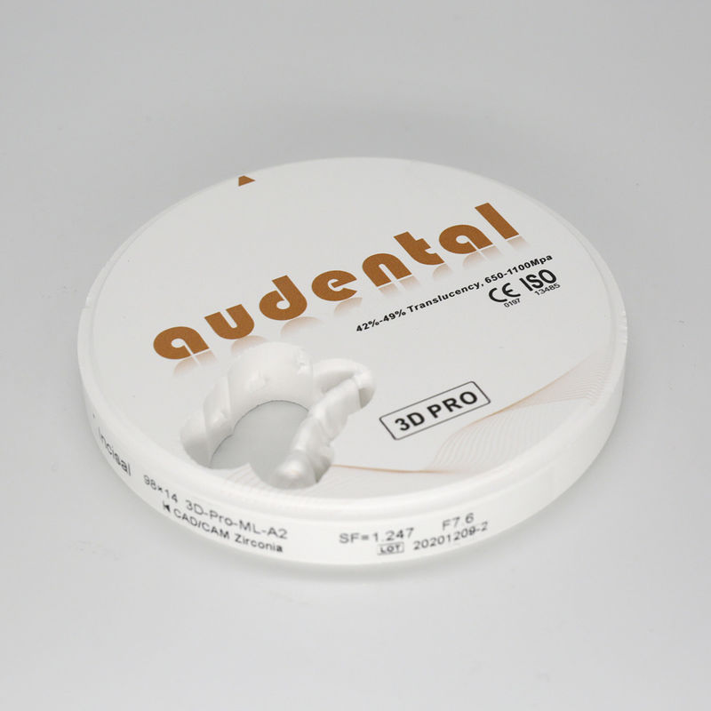 Güç Dental Zirconia Blok Vita16 Bleach4 Renkleri Yumuşak Yüzey Çok Katmanlı Avantaj