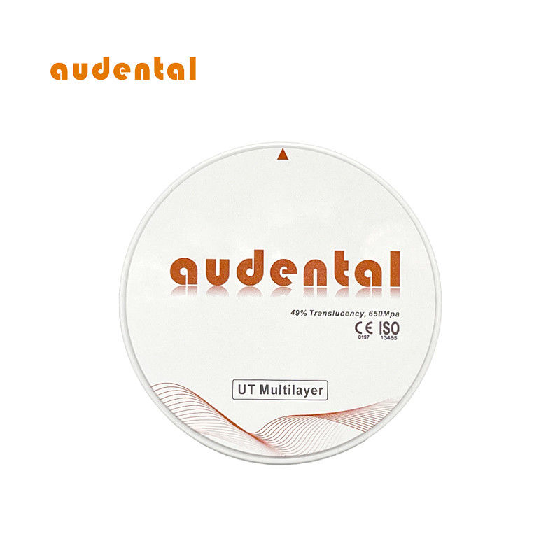 Dental Restorasyon için 49% Şeffaflık ve 680Mpa Güçlü Yumuşak Vita 16 Zirkonya Bloku