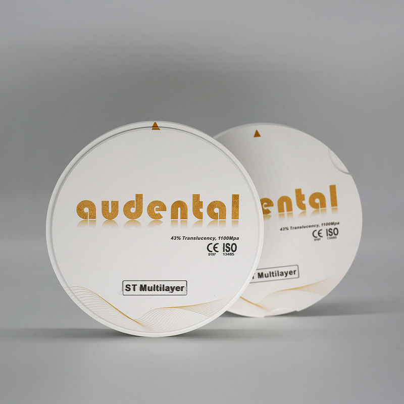 Dental Restorasyon için ST-Plus Çok Katmanlı Zirkonya Bloku Vita 16 Renkli Yuvarlak Disk Şekli