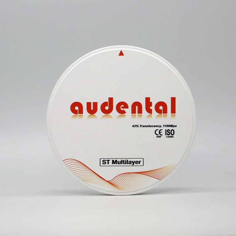 Audental 98 ST Dental Zirkonia Blok 1100MPA 43% TRANSLUCENCY Renk A1,A2,A3