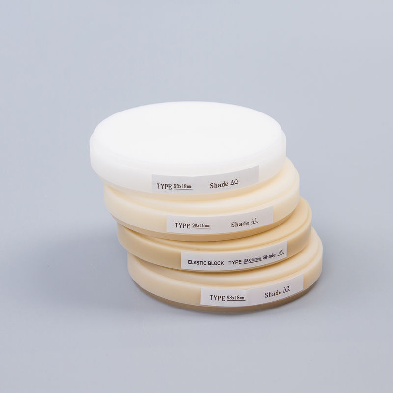 Audental Dental Laboratuvarı PMMA Disk Pembe Açık Esnek 98mm PMMA Blok OEM