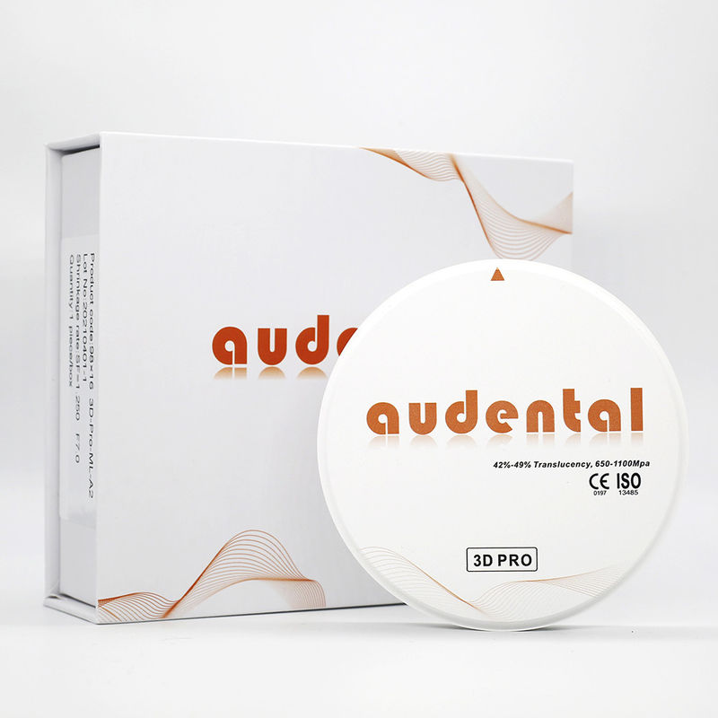 3d Pro CAD CAM Dental Blank Dental Zirconia Disc 98/95/92mm Audental Ce Sertifika ISO Standart