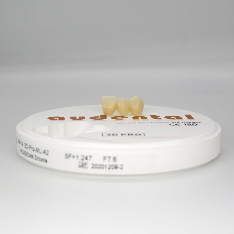 CAD CAM freze sistemi için çok katmanlı Dental Zirconia Disc 3D 98/95/92mm