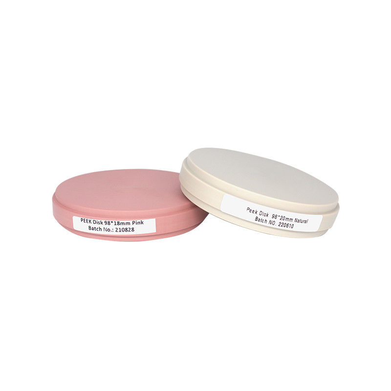Teknopolimer Dental Peek Blank 10/12/14/16/18/20/22/25mm Diş protezi çerçevesinin yüksekliği