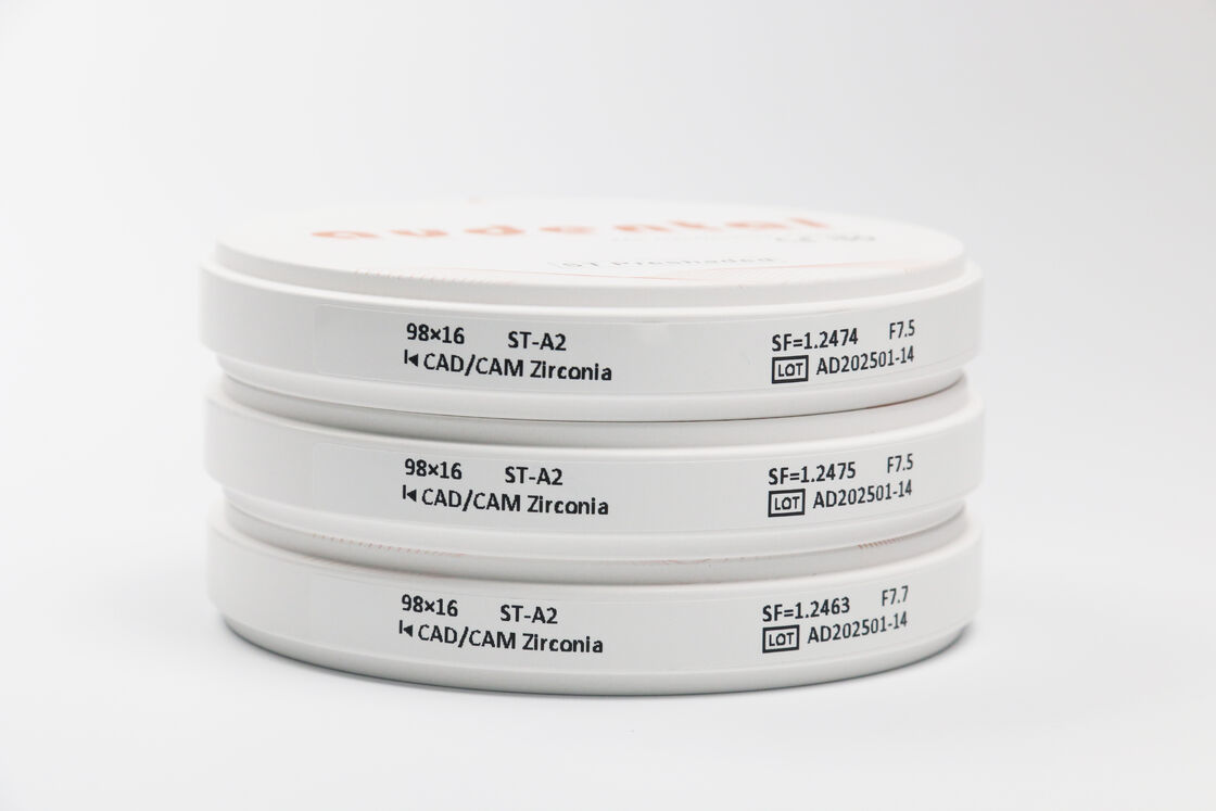 Önceden gölgele zirkonya bloğu, kanıtlanmış biyolojik uyumluluk ve güvenli diş tedavisi için tıbbi cihaz gereksinimlerine uygunluk sunuyor