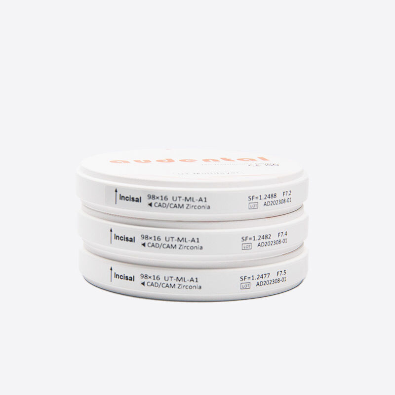 Ön ve arka diş uygulamaları için dengeli güç ve yüksek şeffaflık sunan çok katmanlı zirkonya bloğu