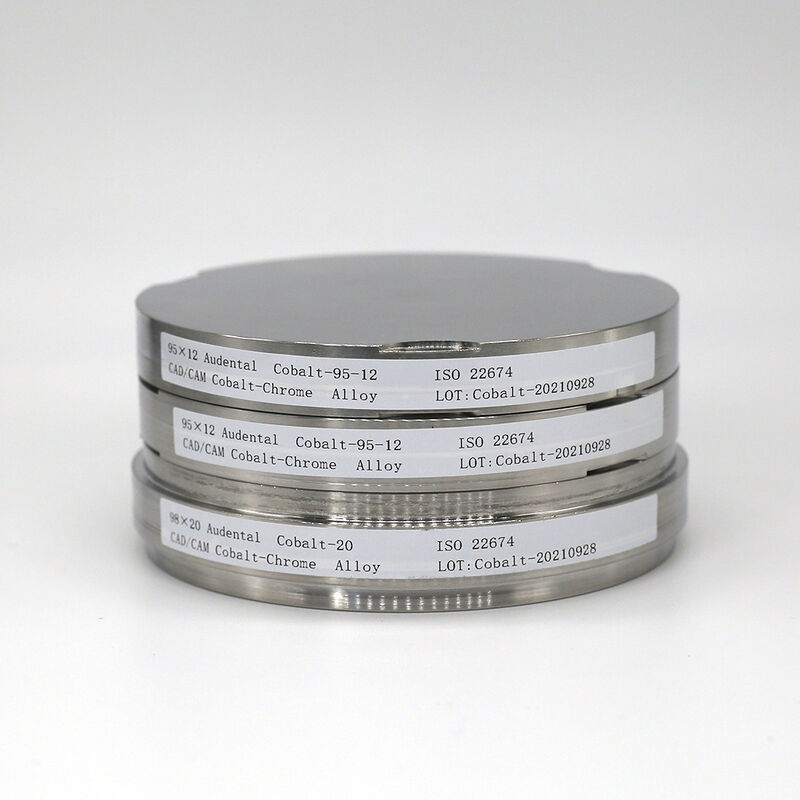 Kobalt krom alaşımlı disk, diş kronları, köprüler ve implant destekli barlar için ideal kobalt krom alaşımından yapılmıştır