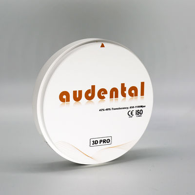 Şeffaflık % 42-49 Audental CAD CAM Zirkon Disk, 20 Renkli Diş Zirkonya Bloku