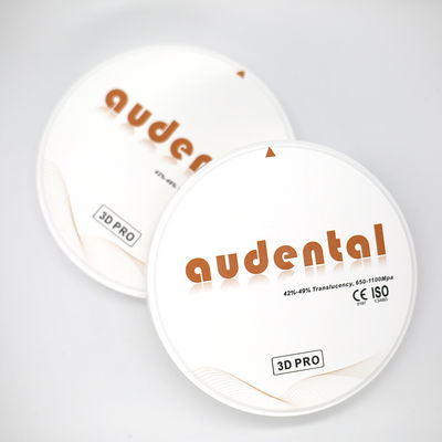 Audental Diş Malzemeleri Yüksek Güçlü ve % 49 Şeffaflıklı Çok Katmanlı Zirkonya Bloku