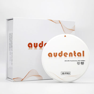 3d Pro CAD CAM Dental Blank Dental Zirconia Disc 98/95/92mm Audental Ce Sertifika ISO Standart
