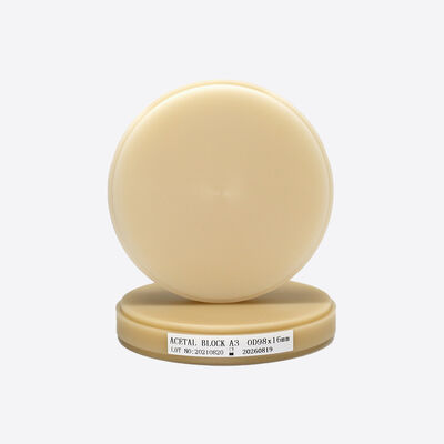 Diş Laboratuvarı Freze Malzemesi Pembe-A2 PMMA Blok Tam Protezler İçin 98mm/95mm Boyut ve Şekil