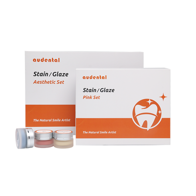 Dental laboratuvar donanımları, sorunsuz muamele için kontrol edilen uygulama ve gölge çoğaltma için lekeler ve glaze pasta seti ile